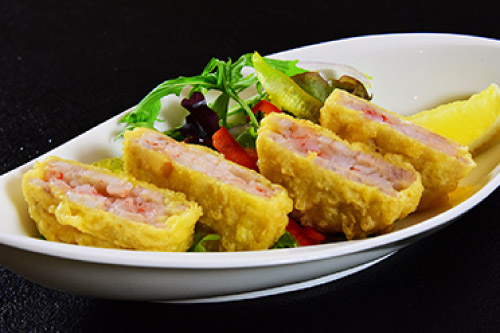 レンコン海老挟み揚げ