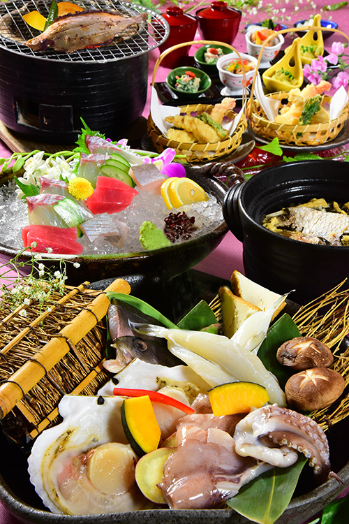 鮮魚&山海の炭火焼コース