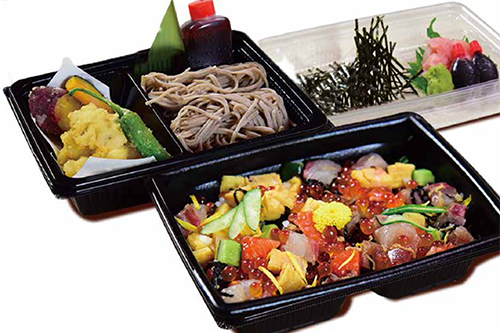 海鮮ちらしとハモ天そばセット